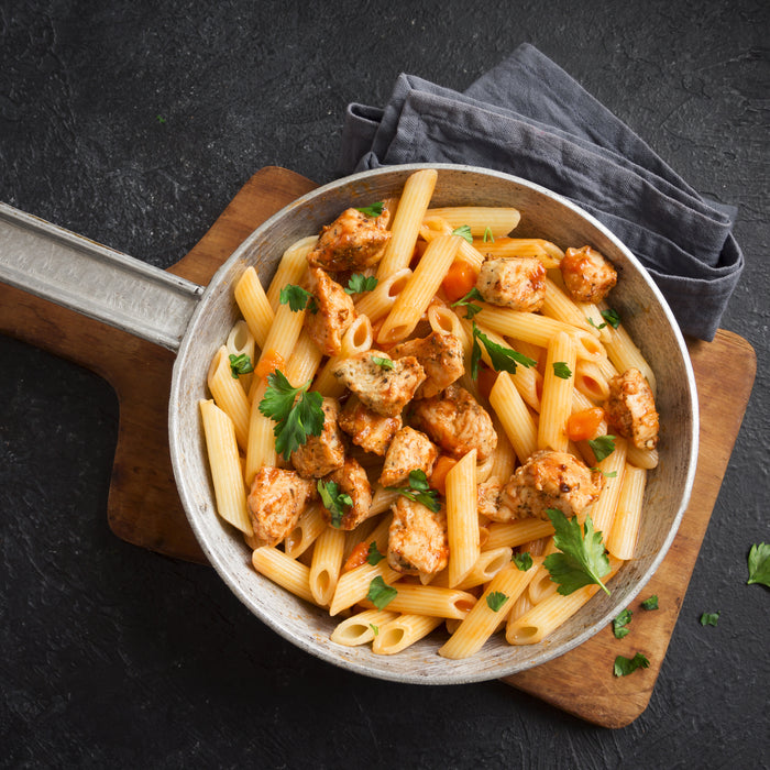 Pasta met kip en Italiaanse kruiden